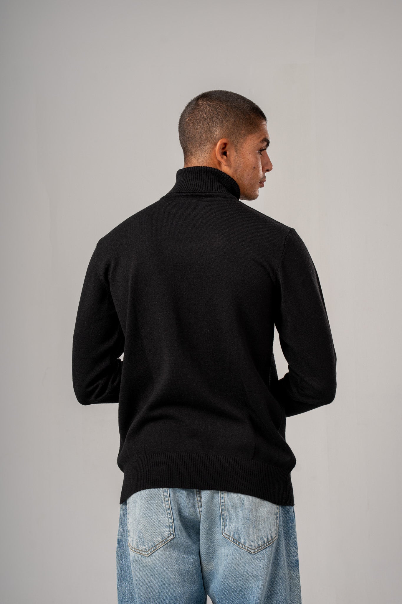 Black Turtle Neck Pullover